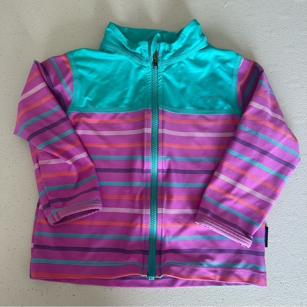 Patagonia baby girl zip up swimming long sleeve top